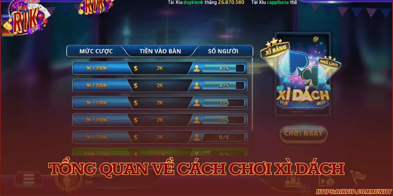 Tổng quan về cách chơi xì dách